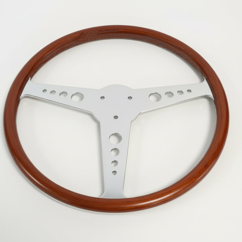 Morgan 3-wheeler OEM (3-spoke) Mahogany Flat Polished – Moto-Lita