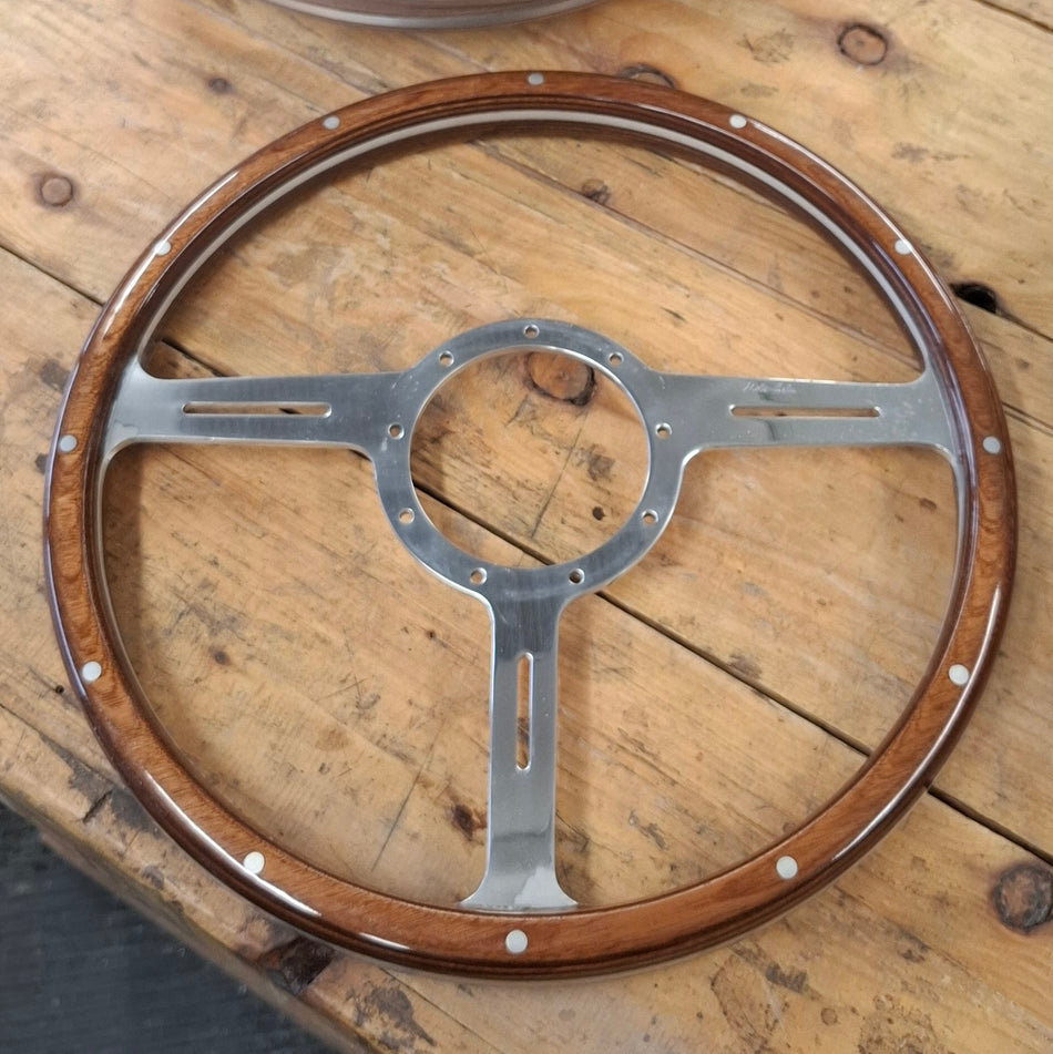 14” MGA Wood Wheel Thick Grip 9-bolt 101.6mm