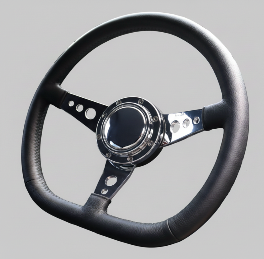 MK4 Dished / Flat Bottomed  Leather Rim 14"