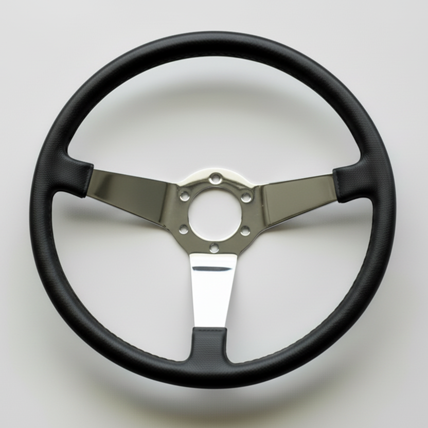 MK4 EXPEDITION WHEEL with Momo centre, Dished, Leather Rim - Polished