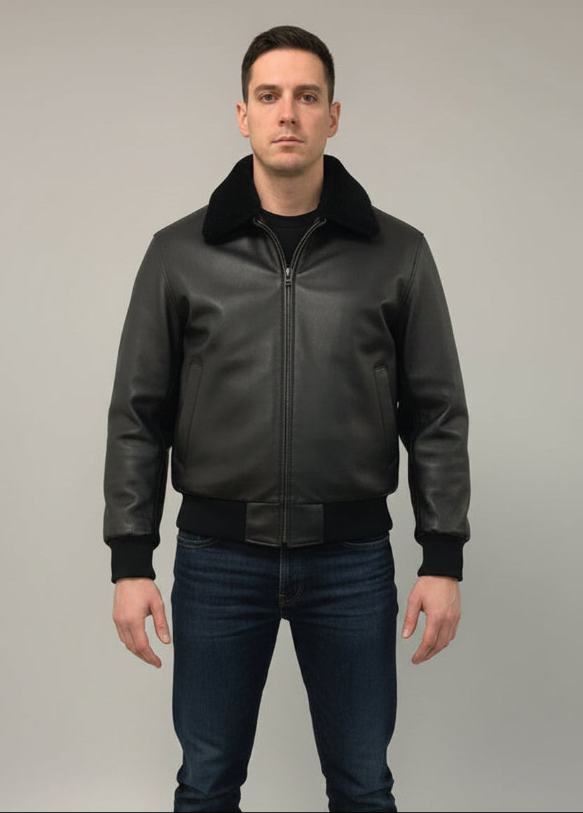 Black Motoring Jacket style 2